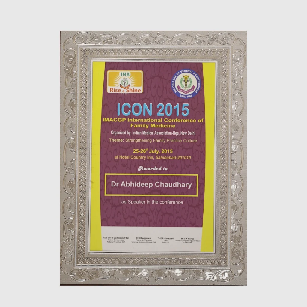 Speaker at ICON 2015 Organised by IMA, New Delhi in 2015