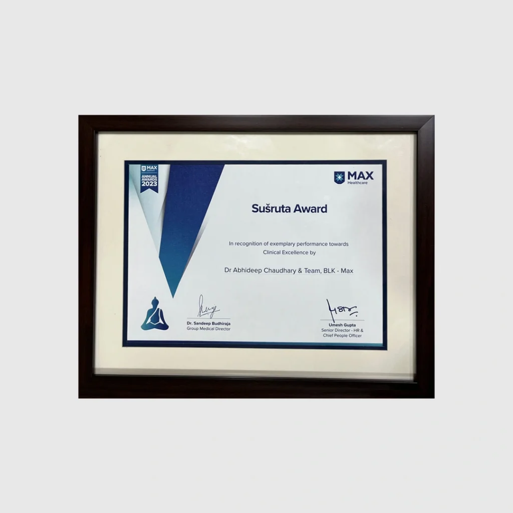 Susruta Award (Annual Awards 2023), Max Healthcare