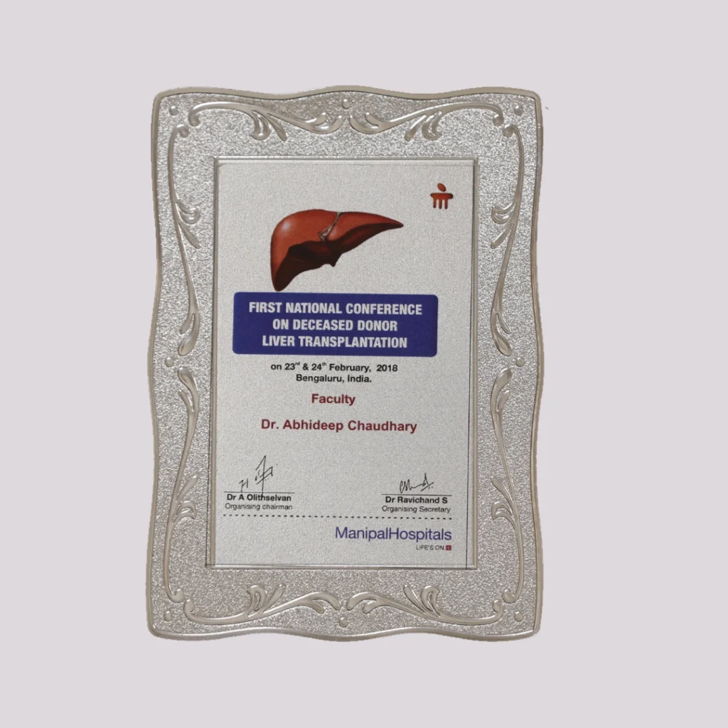 National Conference on Deceased Donor Liver Transplantation in 2018, Manipal Hospitals, Bengaluru
