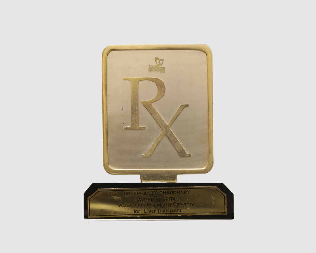 Awarded as Achiever in Rising Star Category for Liver Transplant
