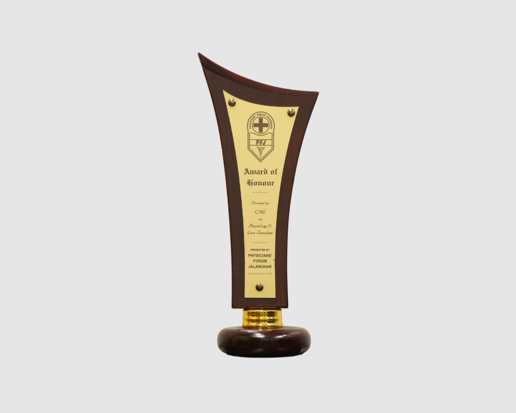 Award of Honour for CME on Hepatology & Liver Transplant by Physicians' Forum Jalandhar